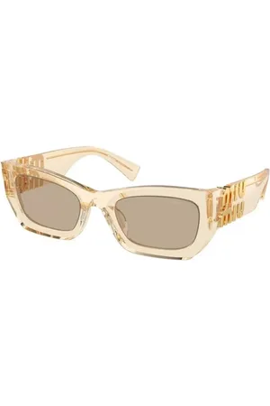 Miu Miu Tilbehør, Dame, Brun, 53 MM, Uld, Brune Stel Mørkebrune Glas Solbriller