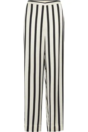 Soaked in Luxury Bukser, Dame, Flerfarvet, XS, Uld, Stribet Straight-Leg Printede Bukser
