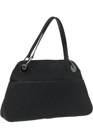 Gucci Pre-owned, Dame, Sort, ONE SIZE, Uld, Pre-owned Canvas gucci-tasker