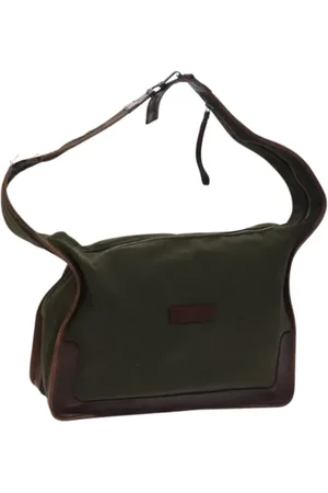 Gucci Pre-owned, Dame, Grøn, ONE SIZE, Uld, Pre-owned Canvas gucci-tasker
