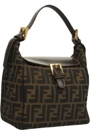 Fendi Pre-owned, Dame, Sort, ONE SIZE, Uld, Pre-owned Canvas fendi-tasker