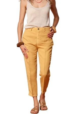 Masons Bukser, Dame, Gul, XS, Uld, Afslappet pasform Chino Jogger Bukser Linda Summer
