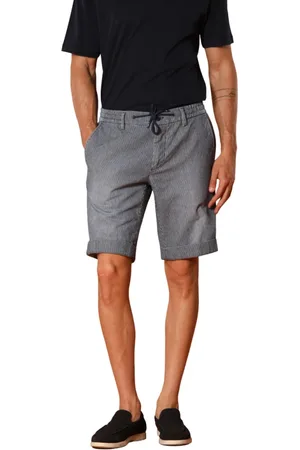 Masons Shorts, Herre, Blå, 2XL, Denim, Hvide Stribede Denim Jogger Bermuda Shorts