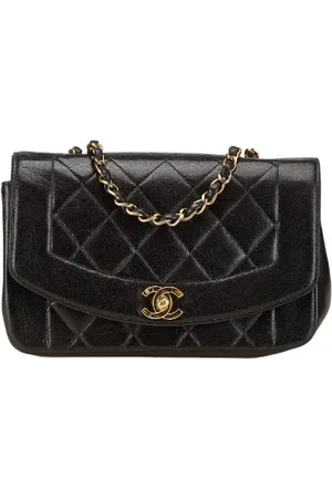 CHANEL Pre-owned, Dame, Sort, ONE SIZE, Uld, Pre-owned Laeder crossbody-tasker