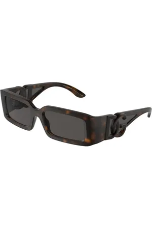 Dolce & Gabbana Tilbehør, Herre, Brun, 53 MM, Uld, Klassiske solbriller i mørkegrå