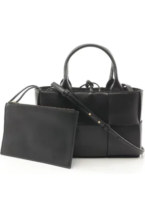 Bottega Veneta Pre-owned, Dame, Sort, ONE SIZE, Uld, Pre-owned Laeder totes