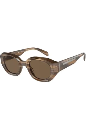 Emporio Armani Tilbehør, Herre, Brun, 48 MM, Ægte Briller med Topkvalitetsservice