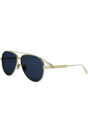 Dior Tilbehør, unisex, Blå, 61 MM, Uld, Stilfulde Cannage Briller