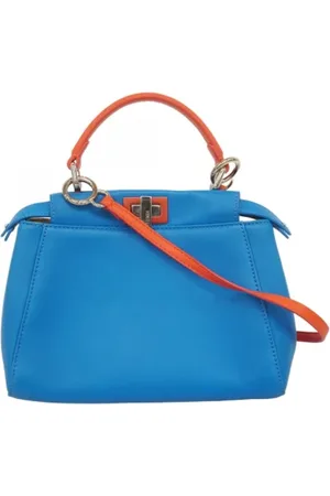 Fendi Pre-owned, Dame, Blå, ONE SIZE, Uld, Pre-owned Laeder fendi-tasker