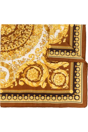 VERSACE Tilbehør, unisex, Brun, ONE SIZE, Uld, Silketørklæde