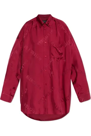 Balenciaga Bluser & Skjorter, Dame, Rød, M, Oversize skjorte