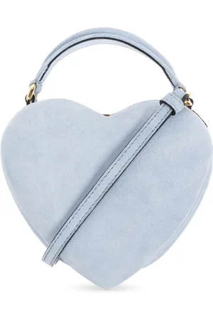 Moschino Taske, Dame, Blå, ONE SIZE, Uld, Hjerteformet skuldertaske