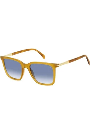 DB EYEWEAR BY DAVID BECKHAM Tilbehør, Herre, Brun, 53 MM, Uld, Autentiske Stilfulde Briller, Premium Kvalitet