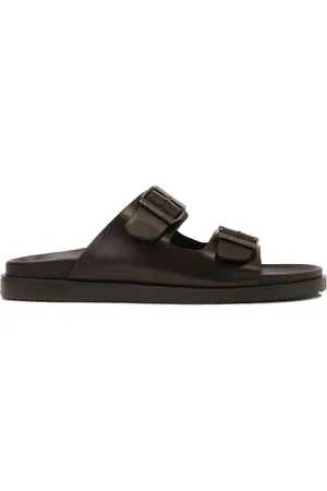 Kazar Sko, Herre, Brun, 40 EU, Læder, Brun læder flip-flops