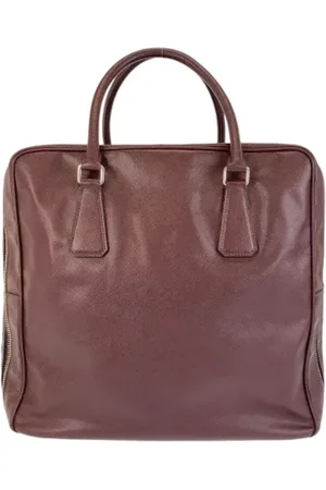Prada Pre-owned, unisex, Rød, ONE SIZE, Tyl, Pre-owned Laeder rejsetasker