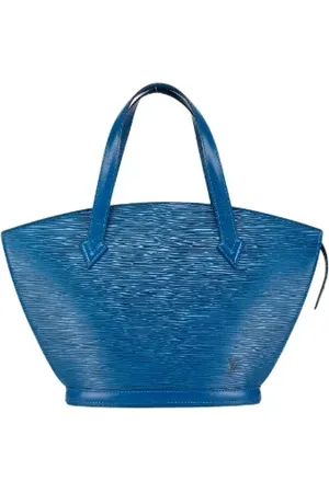 LOUIS VUITTON Pre-owned, Dame, Blå, ONE SIZE, Tyl, Pre-owned Laeder totes