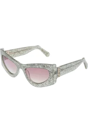 GCDS Tilbehør, unisex, Grå, ONE SIZE, Uld, Sølv Cat Eye Solbriller