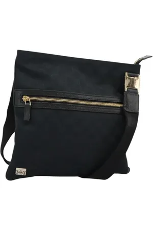Gucci Pre-owned, Dame, Sort, ONE SIZE, Uld, Pre-owned Canvas gucci-tasker