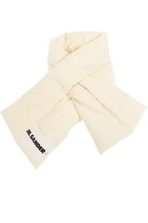 Jil Sander Tilbehør, Dame, Gul, ONE SIZE, Nedtællingstørklæde med logo