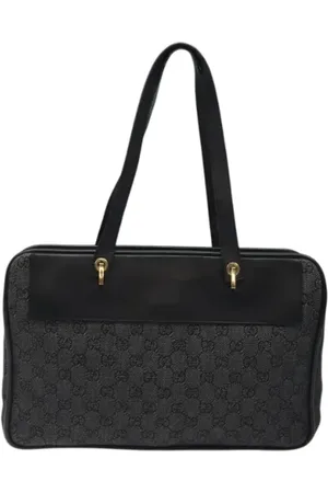 Gucci Pre-owned, Dame, Sort, ONE SIZE, Uld, Pre-owned Canvas gucci-tasker
