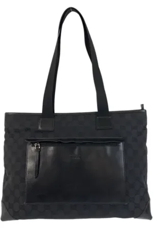 Gucci Pre-owned, Dame, Sort, ONE SIZE, Uld, Pre-owned Canvas gucci-tasker