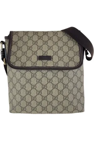 Gucci Pre-owned, Dame, Brun, ONE SIZE, Uld, Pre-owned Stof gucci-tasker