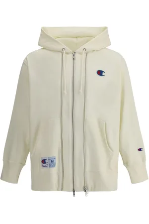 UNDERCOVER Sweathshirts & Hoodies, Herre, Hvid, M, Bomuld, Dobbelt lynlås bomuld hættetrøje