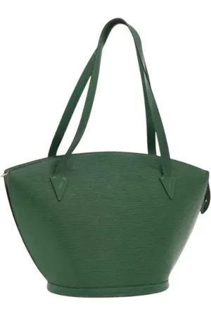 LOUIS VUITTON Pre-owned, Dame, Grøn, ONE SIZE, Uld, Pre-owned Laeder louis-vuitton-tasker