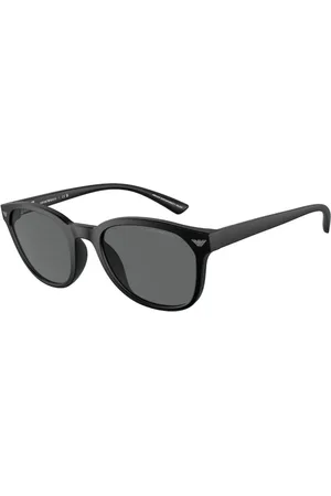 Emporio Armani Tilbehør, Dame, Sort, 53 MM, Uld, Stilfulde solbriller