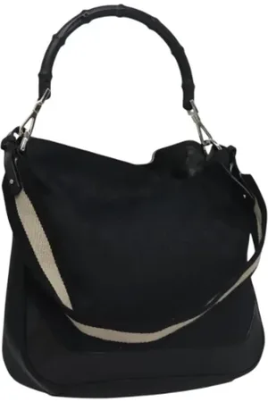 Gucci Pre-owned, Dame, Sort, ONE SIZE, Uld, Pre-owned Canvas gucci-tasker
