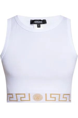 VERSACE Top, Dame, Hvid, 2XL, Bomuld, Lingeri top