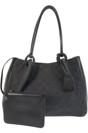Gucci Pre-owned, Dame, Sort, ONE SIZE, Uld, Pre-owned Canvas gucci-tasker