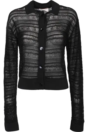 Atomofactory Strik, Dame, Sort, L, Uld, Sort Cardigan Sweater Elegant Hyggelig