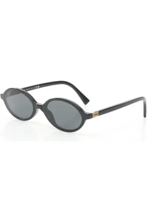 Miu Miu Pre-owned, Dame, Sort, ONE SIZE, Tyl, Pre-owned Plast solbriller