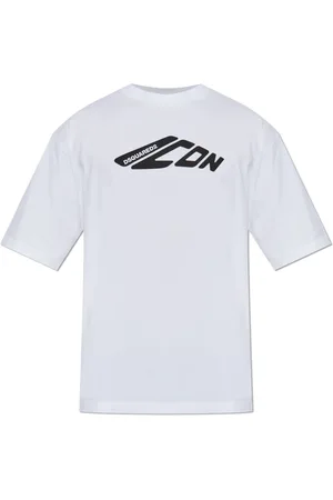 Dsquared2 Top, Herre, Hvid, M, Bomuld, T-shirt med logo