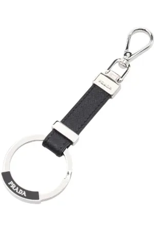 Prada Pre-owned, Dame, Sort, ONE SIZE, Tyl, Pre-owned Laeder ngleholdere