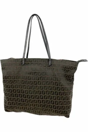 Fendi Pre-owned, Dame, Sort, ONE SIZE, Uld, Pre-owned Canvas fendi-tasker