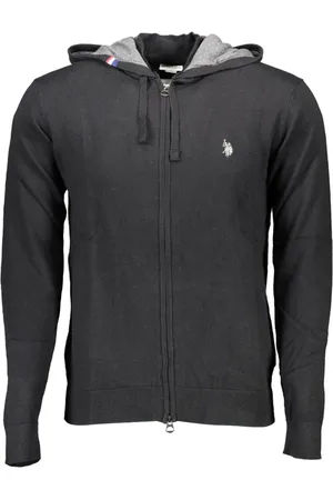 U.S. Polo Assn. Sweathshirts & Hoodies, Herre, Sort, XL, Bomuld, Zip-throughs