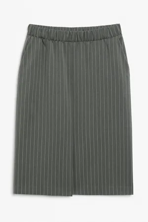 Monki Patterned midi skirt