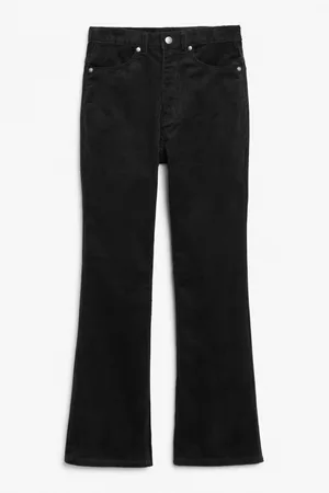 Monki High waisted corduroy trousers