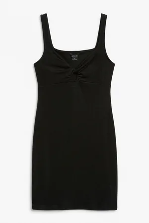 Monki Kvinder Festkjoler - Sleeveless mini dress with knot