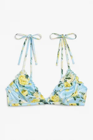 Monki Kvinder Bøjleløs BH - Satin bralette with tie straps