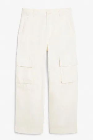 Monki Cotton cargo trousers