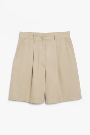Monki Kvinder Shorts - High waist pleated shorts