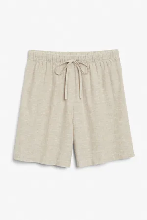Monki Kvinder Shorts - Linen blend shorts regular waist