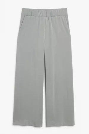 Monki Kvinder Kassebukser - Wide leg super-soft trousers