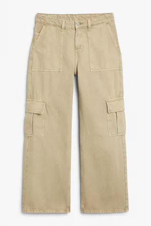 Monki Kvinder Jeans - Low waist cargo jeans