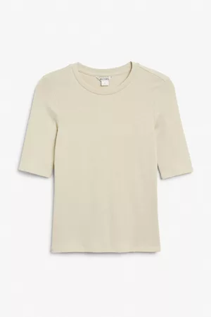 Monki Kvinder Kortærmede - Fitted soft t-shirt