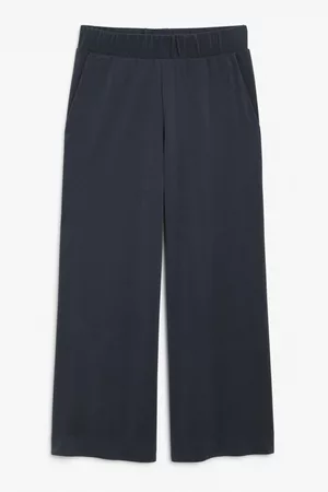 Monki Kvinder Kassebukser - Wide leg super-soft trousers