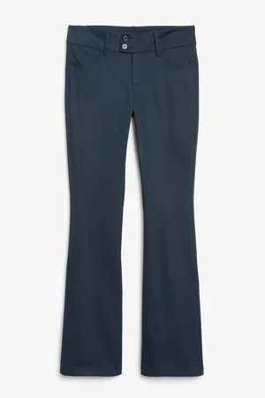Monki Low waist flared tailored trousers